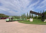 The vineyard tour train at Torres
